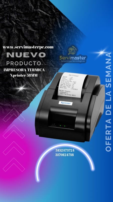 SUPER PROMOCION IMPRESORA TERMICA XPRINTER 58MM